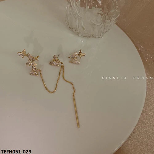 TEFH051 YQG Butterfly 2 in 1 Ear Cuff