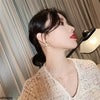 CETH121 SDQ V Pearl Ear Tops Pair