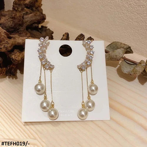 TEFH019 YQG Drop Pearl Ear Cuffs